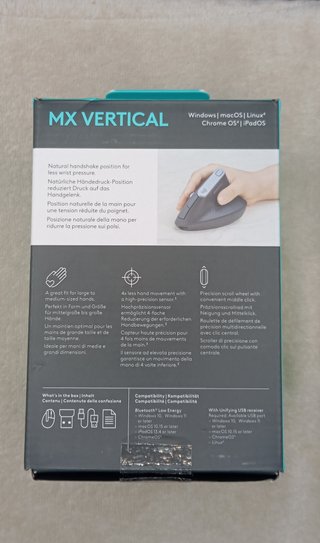 Logitech MX Vertical Ratón Ergonómico Inalámbrico