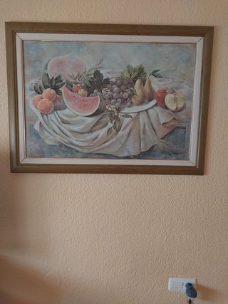 Cuadro de frutas de madera