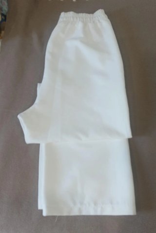 Pantalones largos blancos mujer