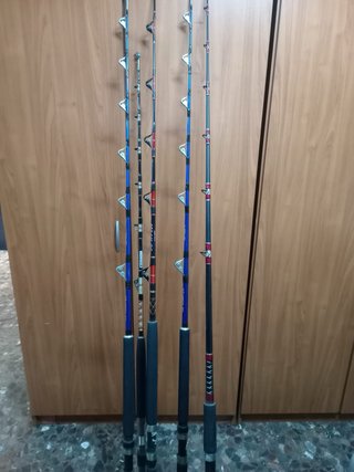 Lote 5 cañas de pescar nuevas