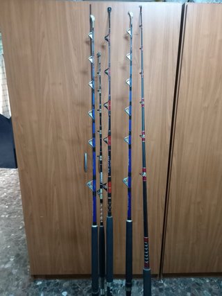 Lote 5 cañas de pescar nuevas