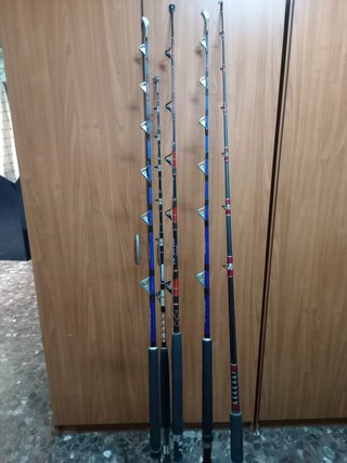 Lote 5 cañas de pescar nuevas