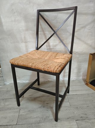 Silla de metal y mimbre de 15 a 10, sin envío