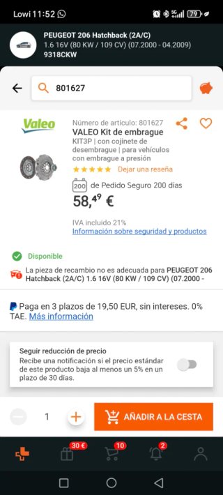 Embrague Valeo