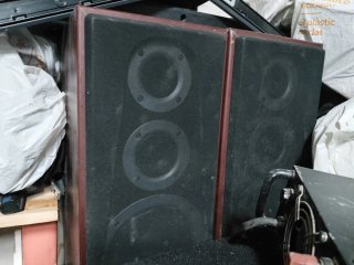 Altavoces Marrones y Negros