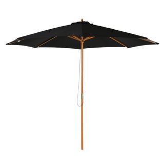 Ombrellone da Giardino 3 m con Palo in Legno, 8 St
