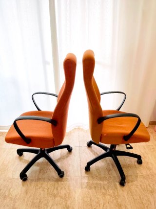 2 sillas de oficina premium de tela (ruedas nuevas