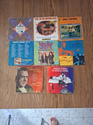 Lote 9 Vinilos 7 Flamenco, Pop, Cantautor