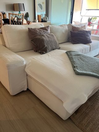 Sofá chaiselongue blanco Ikea Kivic