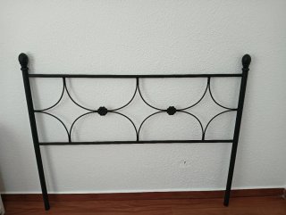 Cabecero forja metálico negro