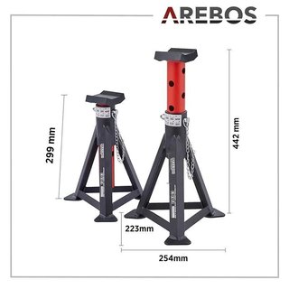 Arebos Juego 2 Soportes de Gato 3T Ajustables