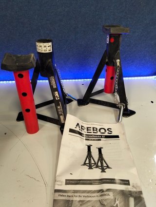 Arebos Juego 2 Soportes de Gato 3T Ajustables