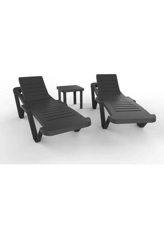 Set de Tumbonas y mesa auxiliar exterior