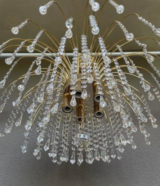 Lámpara techo de cristales Strass Swarovski. 60cms