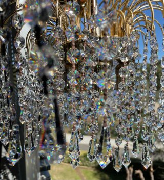 Lámpara techo de cristales Strass Swarovski. 60cms