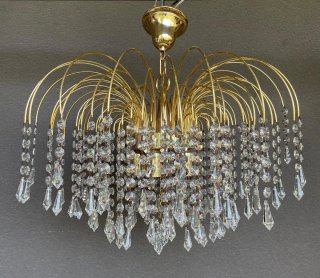 Lámpara techo de cristales Strass Swarovski. 60cms