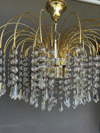 Lámpara techo de cristales Strass Swarovski. 60cms