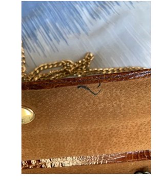 Bolso Bagguete Piel con diseño Cocodrilo
