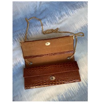 Bolso Bagguete Piel con diseño Cocodrilo