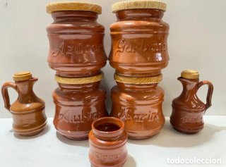 BOTES ESPECIAS Y LEGUMBRES CON ACEITERA Y VINAGRER