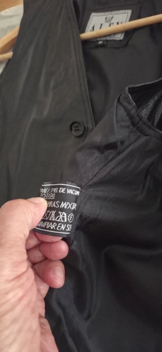 Chaleco Cuero Moto Alex Originals Talla M