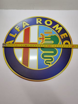 Targa Metallo Tonda Alfa Romeo 30cm
