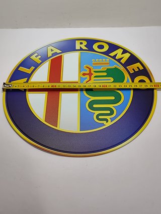 Targa Metallo Tonda Alfa Romeo 30cm