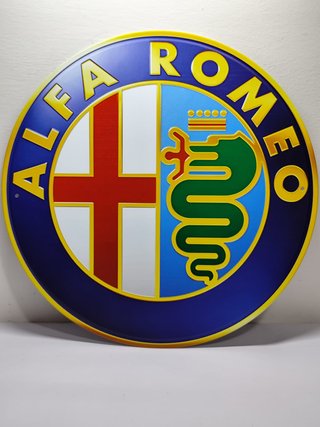 Targa Metallo Tonda Alfa Romeo 30cm