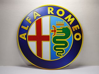 Targa Metallo Tonda Alfa Romeo 30cm