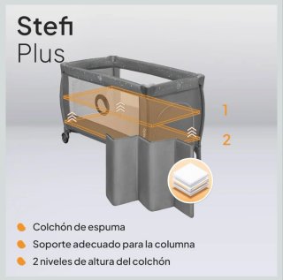 Cuna de viaje Lionelo Stefi Plus