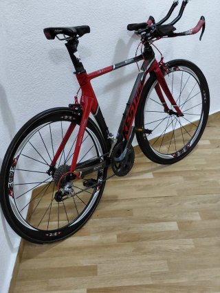 Bicicleta Triatlón Talla 56 Roja