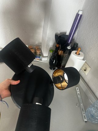 Lámpara de techo negra 3 focos