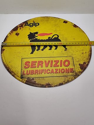 Targa Rotonda Agip Servizio Lubrificazione