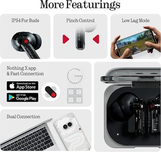 Nothing Ear (a) auriculares Bluetooth ANC 42,5h