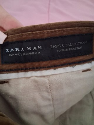 Pantalon chino Zara uomo marrone
