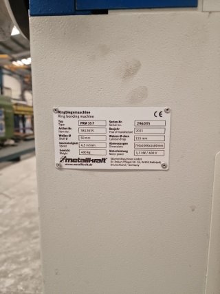 Curvadora de perfiles Metallkraft PRM 35 F