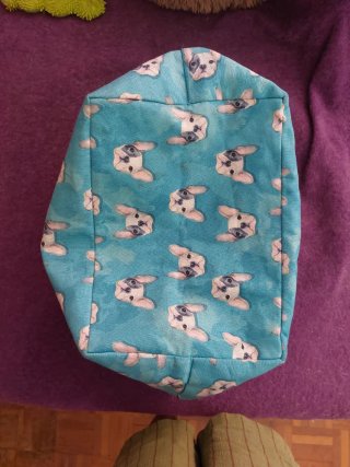 Bolso de playa con estampado perros 38x78x25 cm.