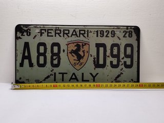 Targa Metallo Ferrari 30x15cm