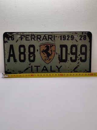 Targa Metallo Ferrari 30x15cm