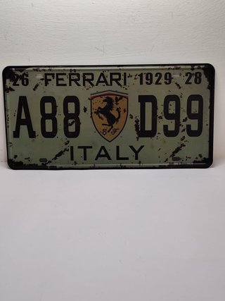 Targa Metallo Ferrari 30x15cm