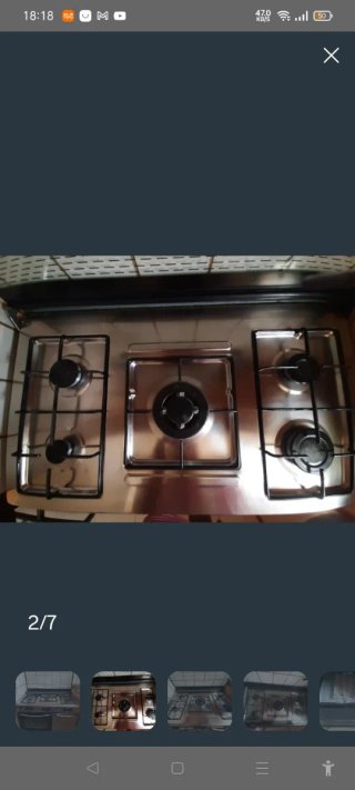Cocina Gas 5 Fuegos Inox