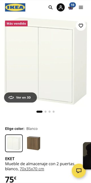 Armario Ikea EKET Blanco
