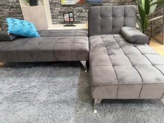 Sofá Cama Chaise Longue Gris