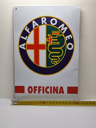 Targa Alfa Romeo Metallo 20x30cm