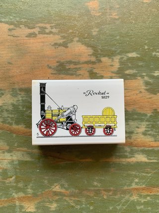Lote di scatole di fiammiferi vintage locomotive e marche