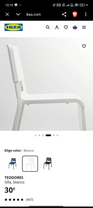 Silla blanca moderna