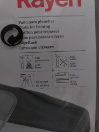 Paño para planchar Rayen 100% algodón