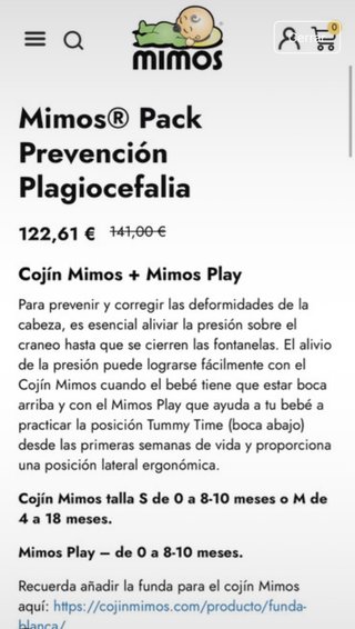 Cojín Mimos Plagiocefalia + Mimos Play