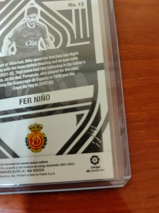Cromo 1/1 Fer Niño La Liga Donruss Elite Deck 2021