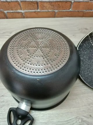 Pensofal Biostone Olla coladora, Aluminio, Negro